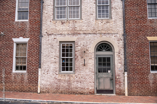 Dual Colored Brick Facade in Historic Williamsburg Virginia