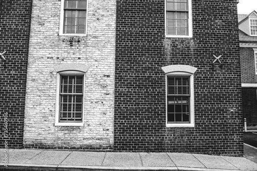 Dual Colored Brick Facade in Historic Williamsburg Virginia