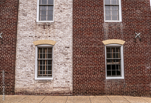 Dual Colored Brick Facade in Historic Williamsburg Virginia