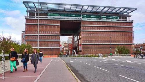 TOULOUSE, FRANCE - 14 MARCH 2018: Jose Cabanis Media Library is Public Libraries next to Matabiau rail station, it was built in 2002 by Buffi and named after poet who lived in Toulouse. photo