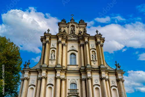 Roman Catholic Church of the Visitants located in Warsaw historic center of Poland's capital as in October 2023. photo