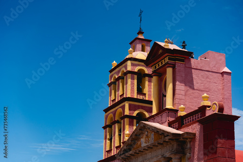 Beautiful Details of Parish church of Santa María de la Asunción in Tequisquiapan Mexican town