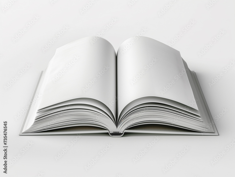 Open blank hardcover book on transparent background Open blank hardcover book on transparent background