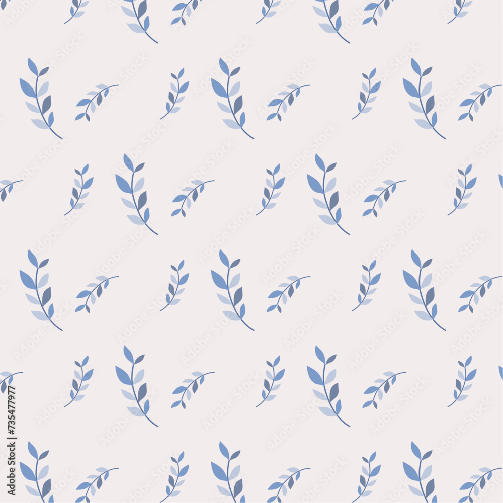 seamless pattern with leaves,  floral pattern,