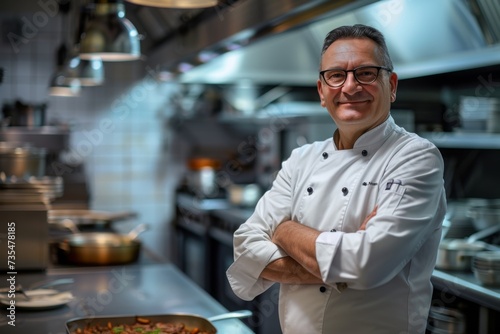 European Chef: Master of Culinary Craft, Leading the Kitchen Brigade in a Professional Restaurant Setting