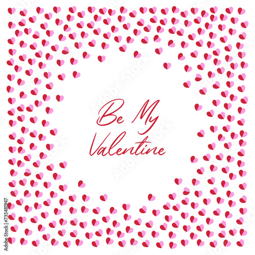 Be My Valentine Card vector illustration