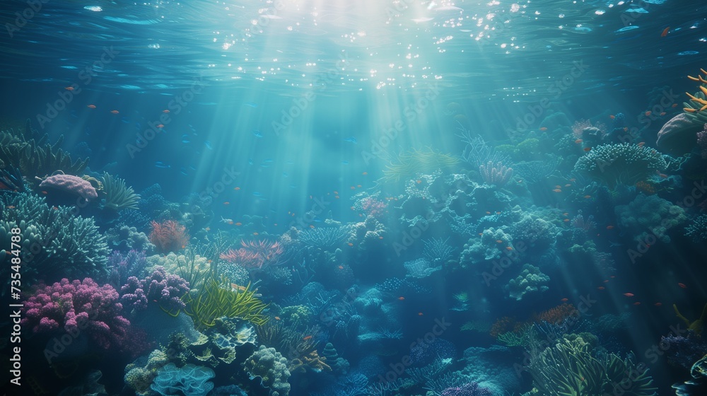Underwater coral reef background