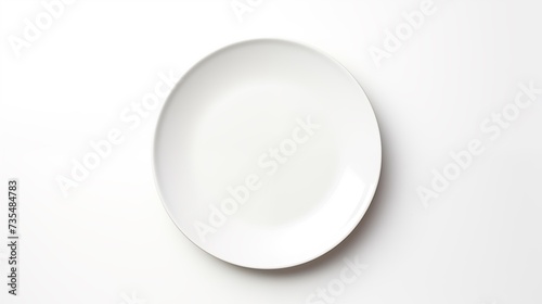 Clean Elegance: An Isolated Empty White Plate, Perfect for Every Dining Occasion