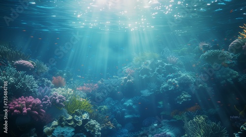 Underwater coral reef background © Eric