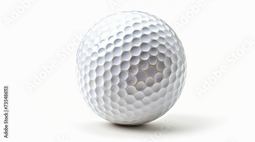 A golf ball isolated against a white background with a clipping path