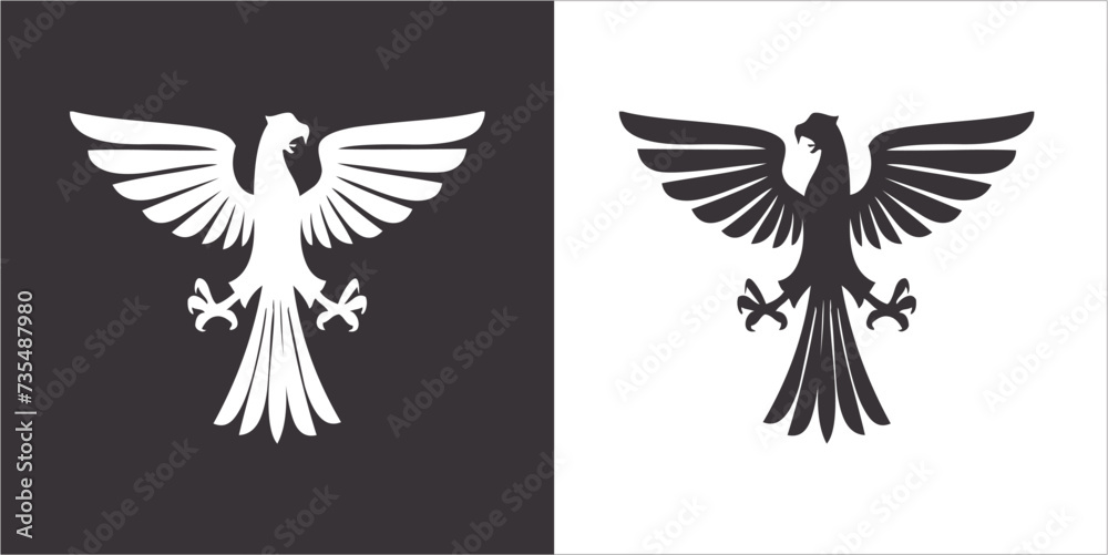 Naklejka premium Illustration vector graphics of eagle icon