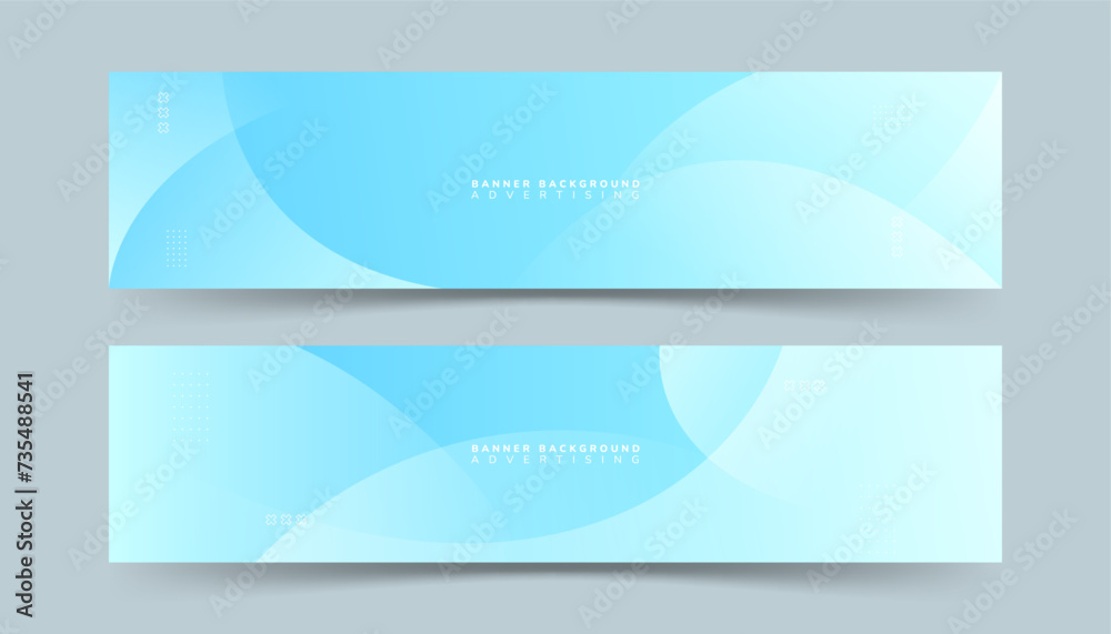 Banner background template, blue gradient, set collection, simple design. Colorful. Vector , eps 10