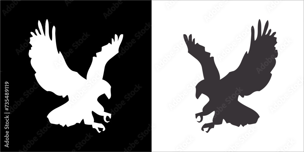 Obraz premium Illustration vector graphics of eagle icon