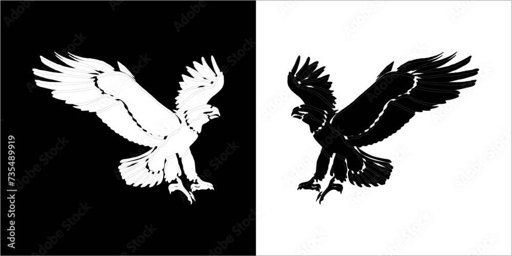 Obraz premium Illustration vector graphics of eagle icon