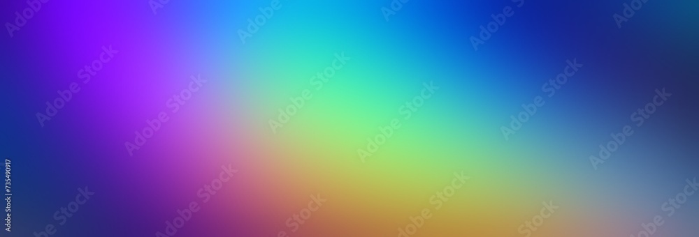 Spectrum gradient wide format banner. Colorful blur background.