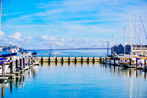 San Francisco, CA, USA: 01 17 2024: San Francisco fisherman's wharf pier landscape © Feng