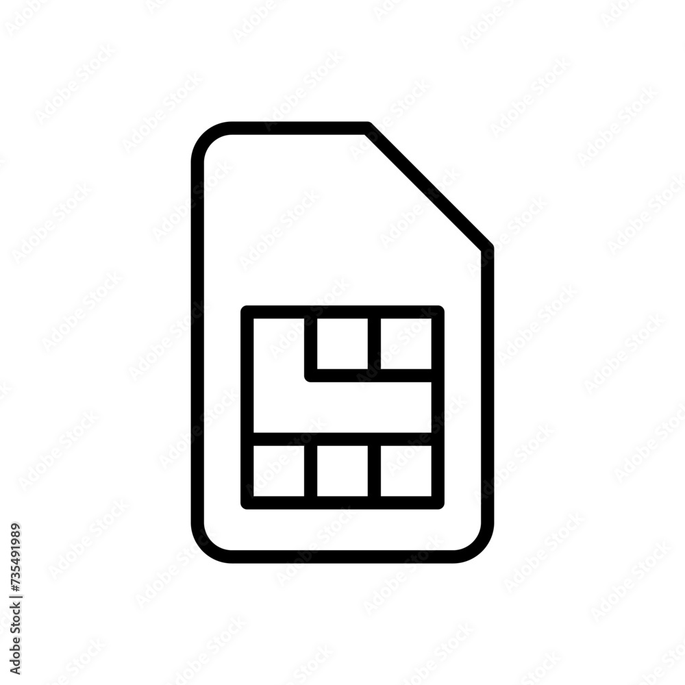 Sim card icon vector. dual sim card icon vector Sim card icon vector. dual sim card icon vector