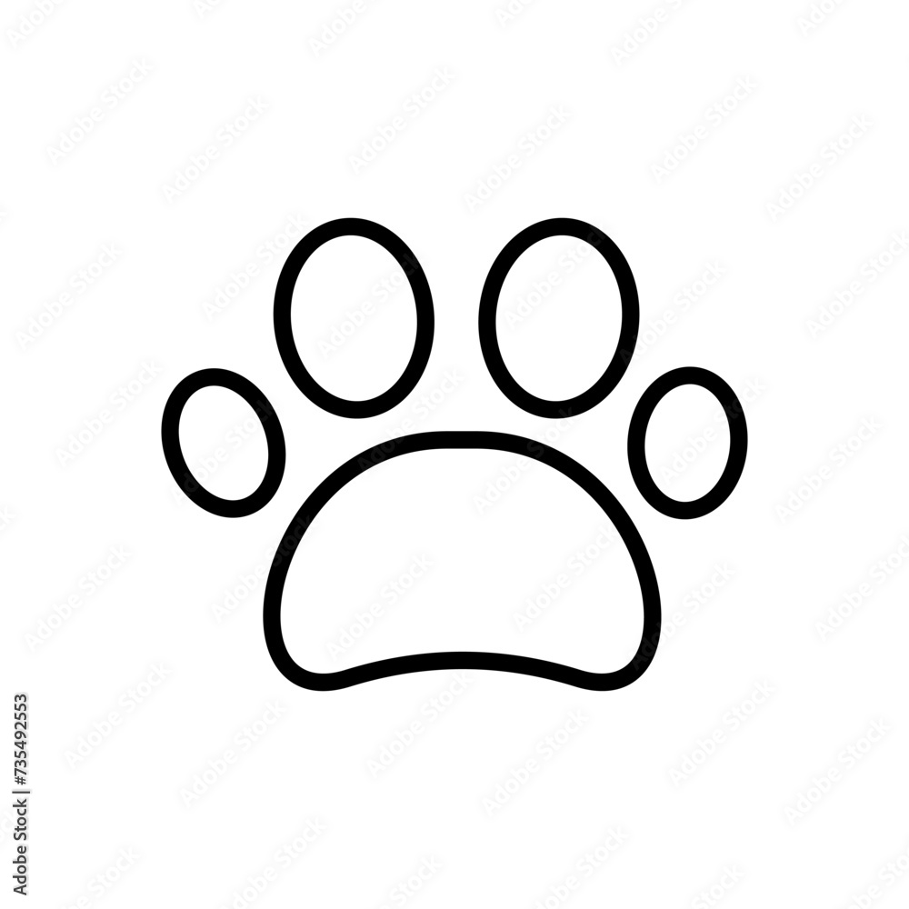 Paw icon vector. paw print icon vector. dog or cat paw Paw icon vector. paw print icon vector. dog or cat paw