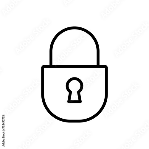 Lock icon vector. Padlock icon vector. Encryption icon. Security symbol