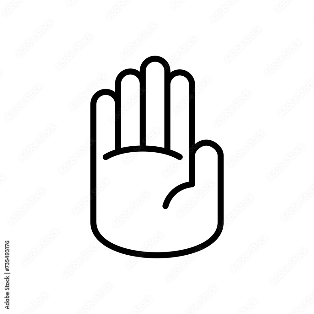 Hand icon vector. hand vector icon, palm Hand icon vector. hand vector icon, palm