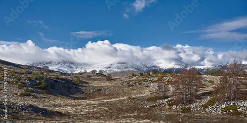 Nubi e Neve al Valico di Capo la Serra - Campo Imperatore - Abruzzo photo