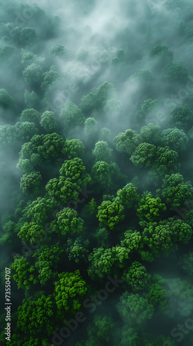 Foggy forest, Foggy forest background, for social networks 