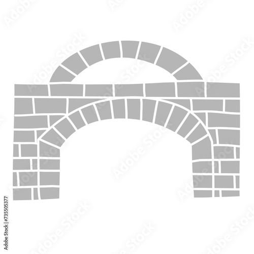 stone arch vector icon