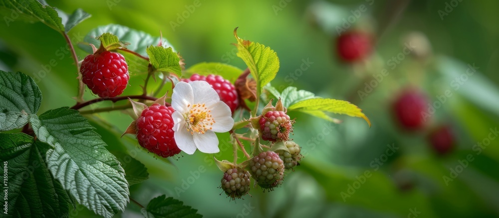 Closeup of ripe juicy red raspberries in a bunch for healthy fruit concept and natural food background Closeup of ripe juicy red raspberries in a bunch for healthy fruit concept and natural food background