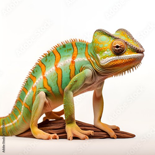 chameleon isolated on white © Artificial images
