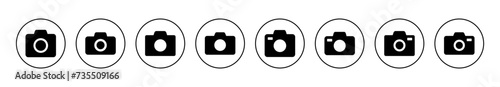Camera icon set vector. photo camera sign and symbol. photography icon.