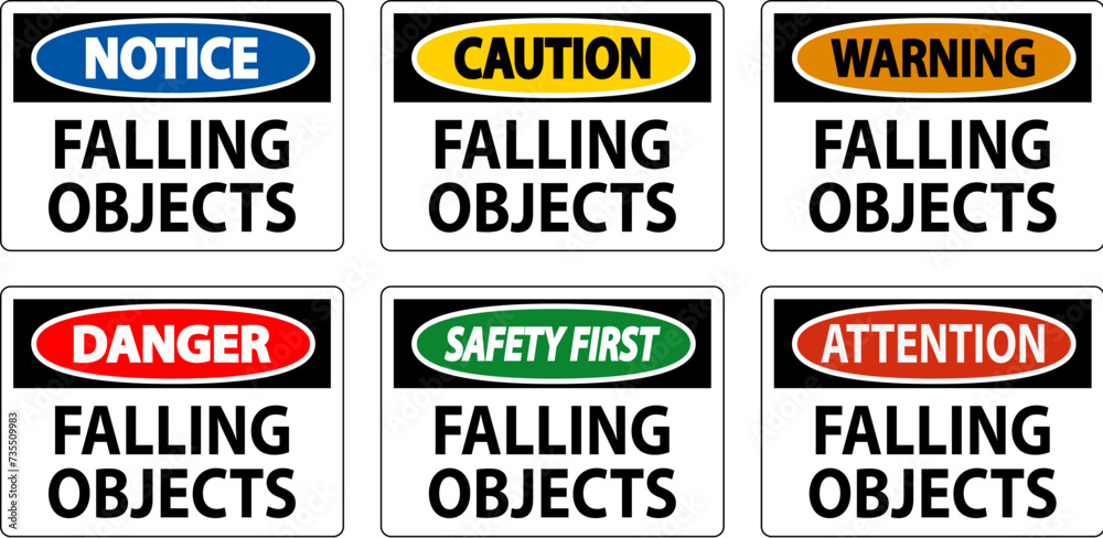 Fototapeta premium Danger Sign, Falling Objects