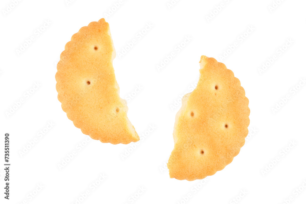 Round crackers isolated transparent Round crackers isolated transparent