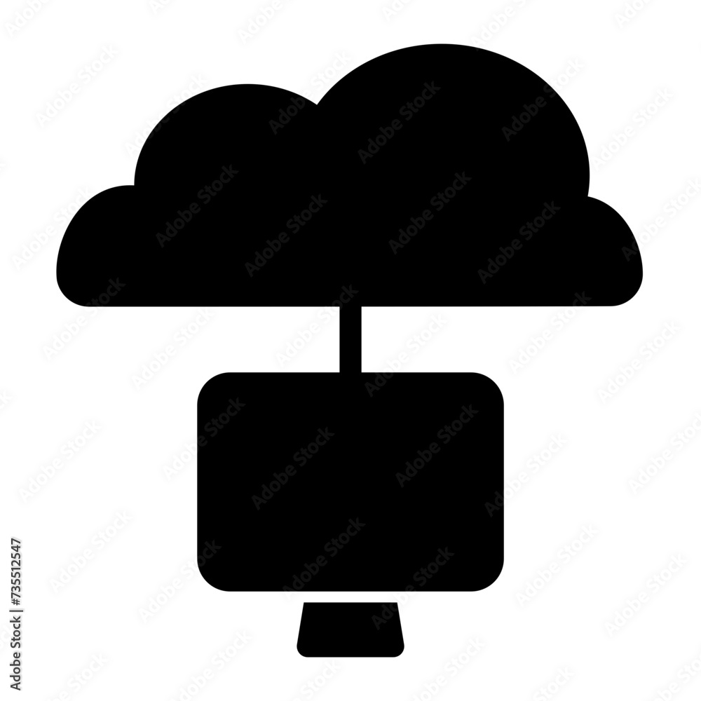 This is the Cloud Computing icon from the Data Management icon collection with an Solid style This is the Cloud Computing icon from the Data Management icon collection with an Solid style