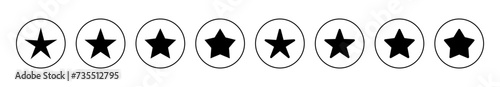 Star Icon set vector. rating sign and symbol. favourite star icon