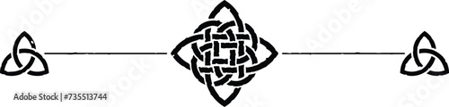 Celtic Header with Triquetras and Elaborate Knot