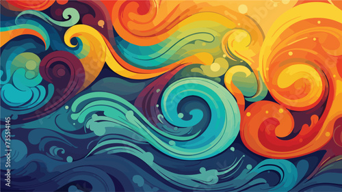Background with Swirls Illustration Vector