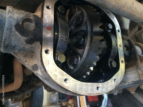 Working on Rear Differential on a Four Wheel Drive Vehicle