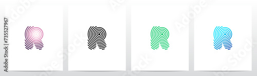Concentric Circles Ripples Signal Letter Logo Design R