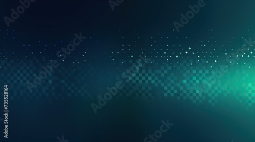 Abstract dark blue and green background with dots and free copy space 