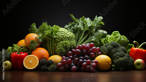 a picture of a pile of vegetables and fruits