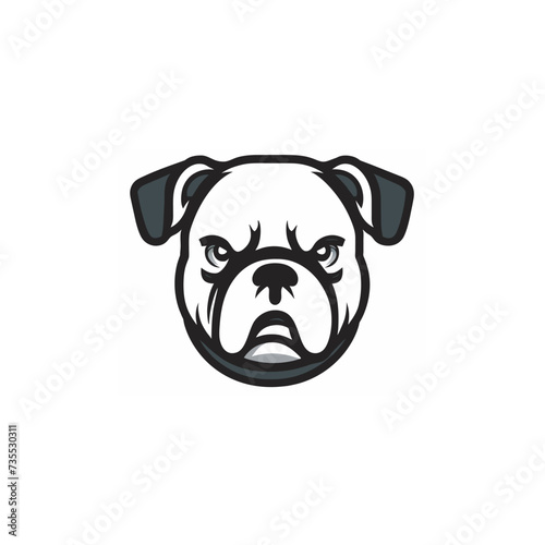 Black dog s head dog head logo design