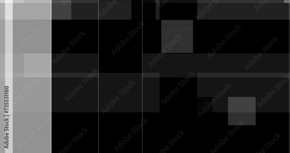 Geometric rectangle stripes abstract cartoon background 3 overlay. Black and white stripes and rectangles loop animation good for business or any other project.

