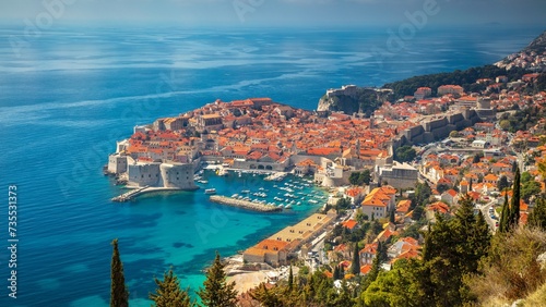 Fototapeta Naklejka Na Ścianę i Meble -  4K Photograph Capture: The beaches of Dubrovnik 