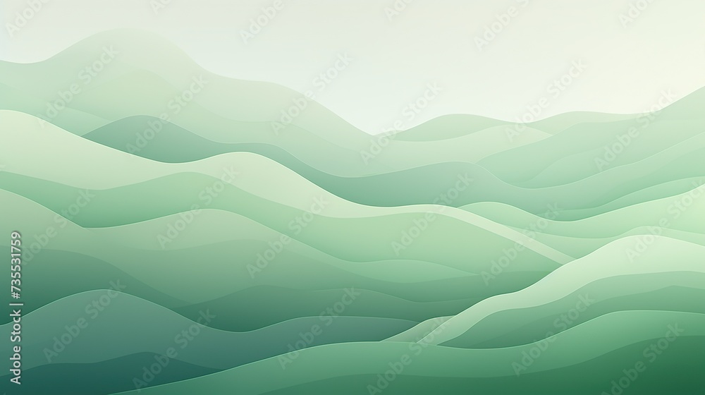 Abstract green background with waves  - obrazy, fototapety, plakaty 