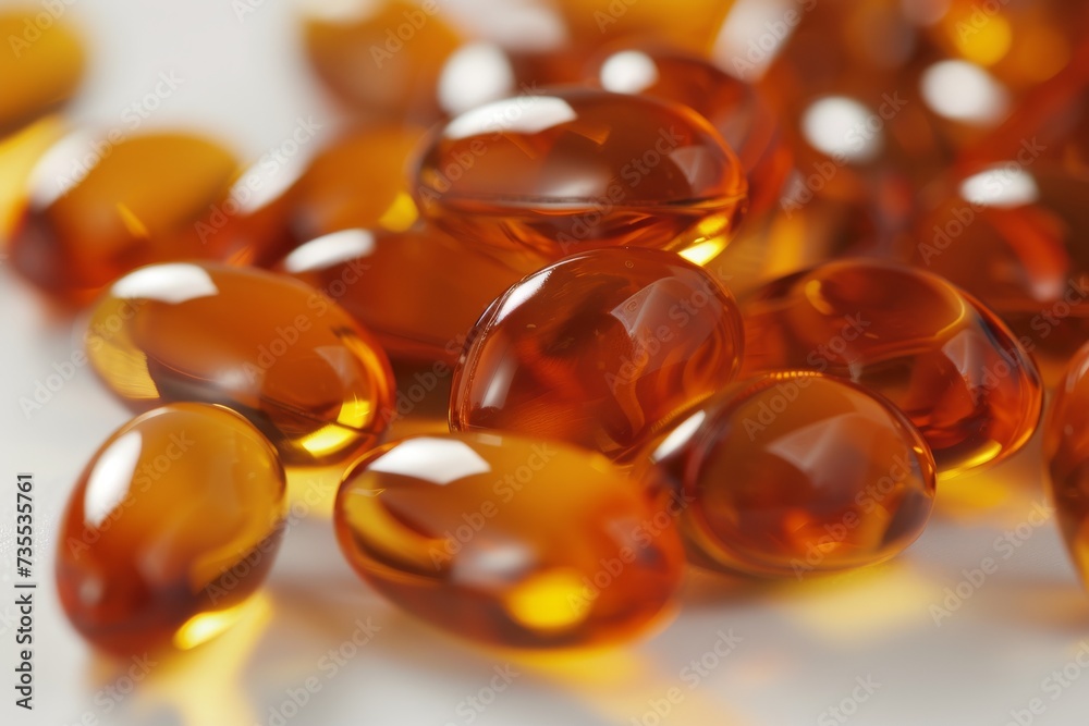 pile of omega vitamin capsules, a health boost, Generative AI pile of omega vitamin capsules, a health boost, Generative AI