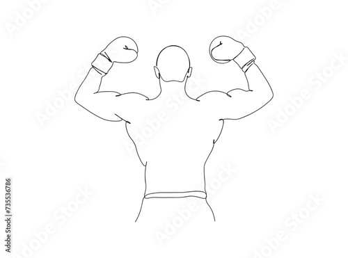 Boxing Player Single Line Drawing Ai, EPS, SVG, PNG, JPG zip file