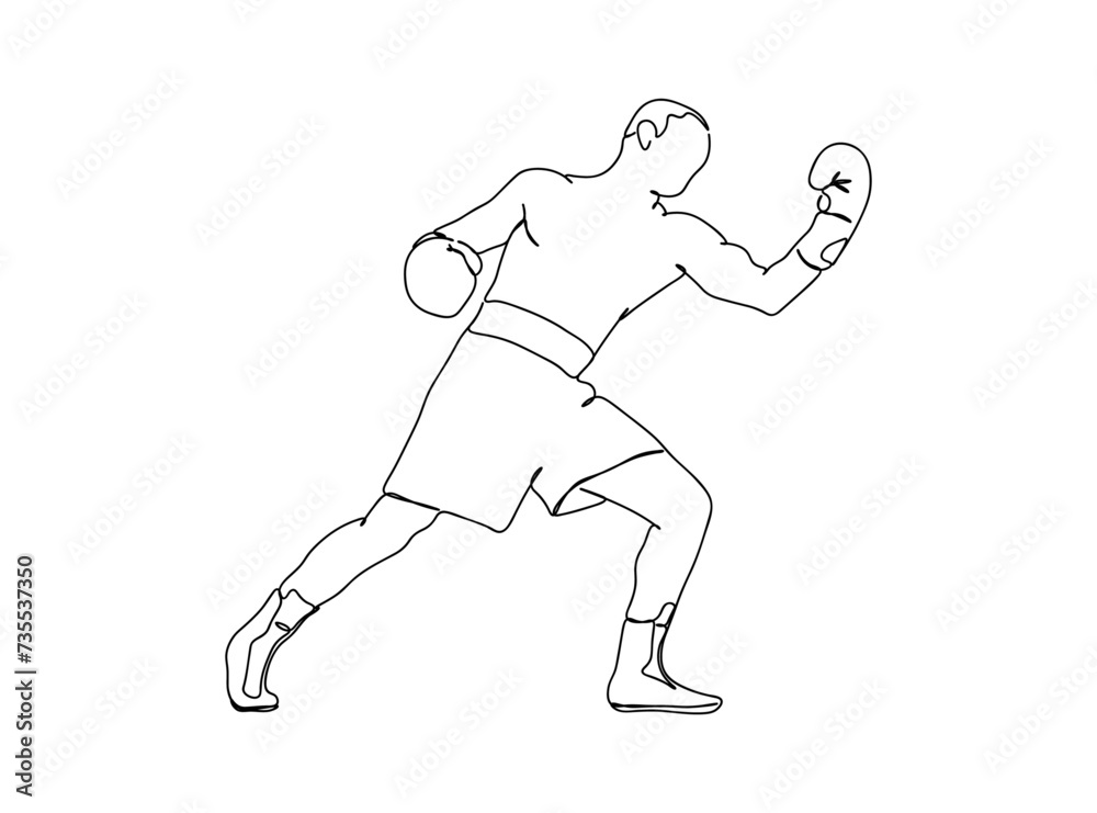 Boxing Player Single Line Drawing Ai, EPS, SVG, PNG, JPG zip file Boxing Player Single Line Drawing Ai, EPS, SVG, PNG, JPG zip file