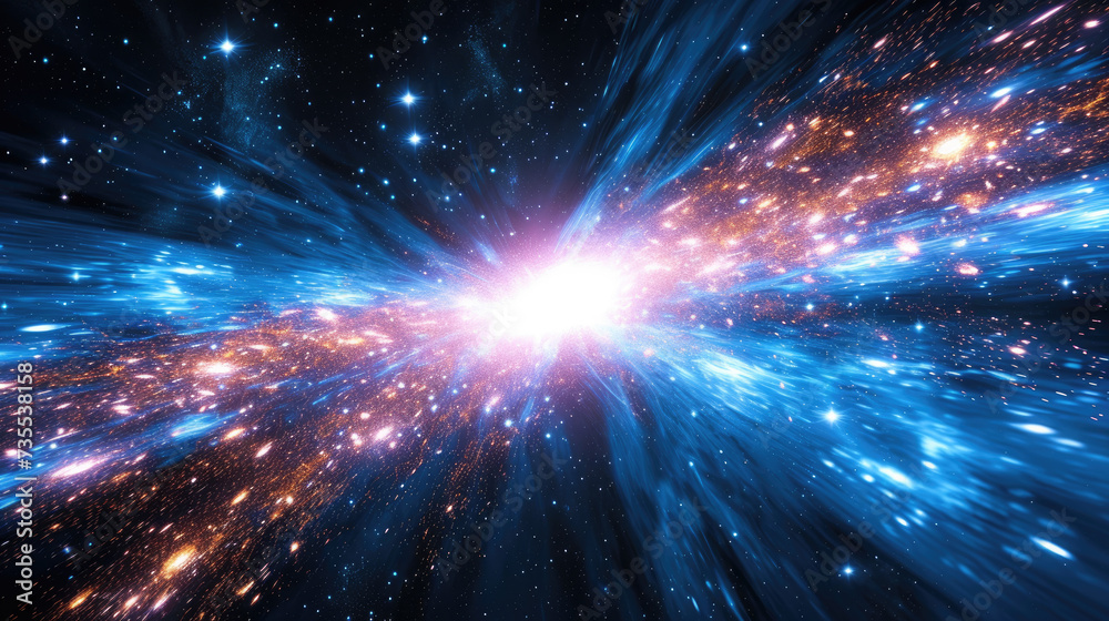 Fototapeta premium Noble Voyager's Radiant Galactic Navigation