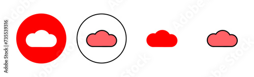 Cloud icon set illustration. cloud sign and symbol