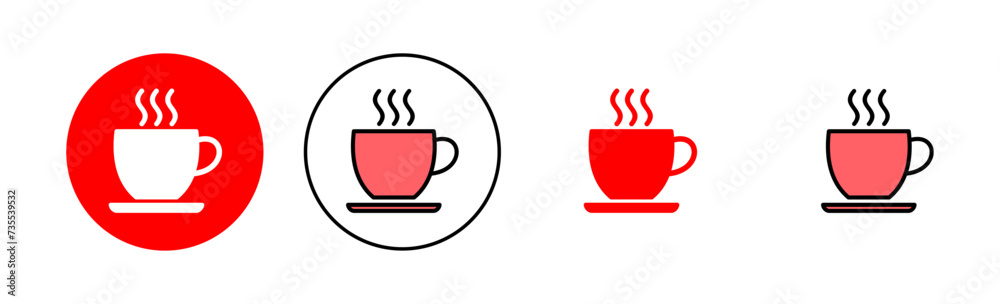 coffee cup icon set illustration. cup a coffee sign and symbol coffee cup icon set illustration. cup a coffee sign and symbol